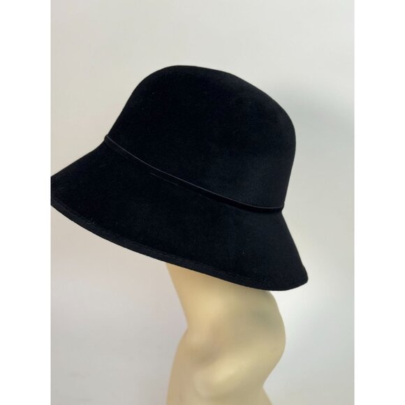 Helen Kaminski Black Wool Felt Wide Brim Hat Made In Australia main image 7